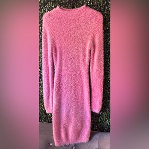 Fashion Nova Pink Soft Long Sleeve Midi Dress